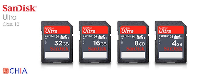 Sandisk Ultra SDHC Card Class 1 30MBs 8GB 16GB 32GB 64GB